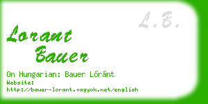 lorant bauer business card