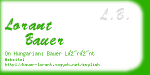 lorant bauer business card